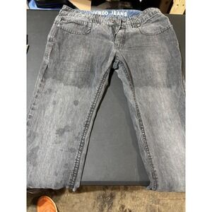 Verdo Mens‎ Jeans 36X34 Black Fadeout Straight Leg Wings Pockets Button Cotton